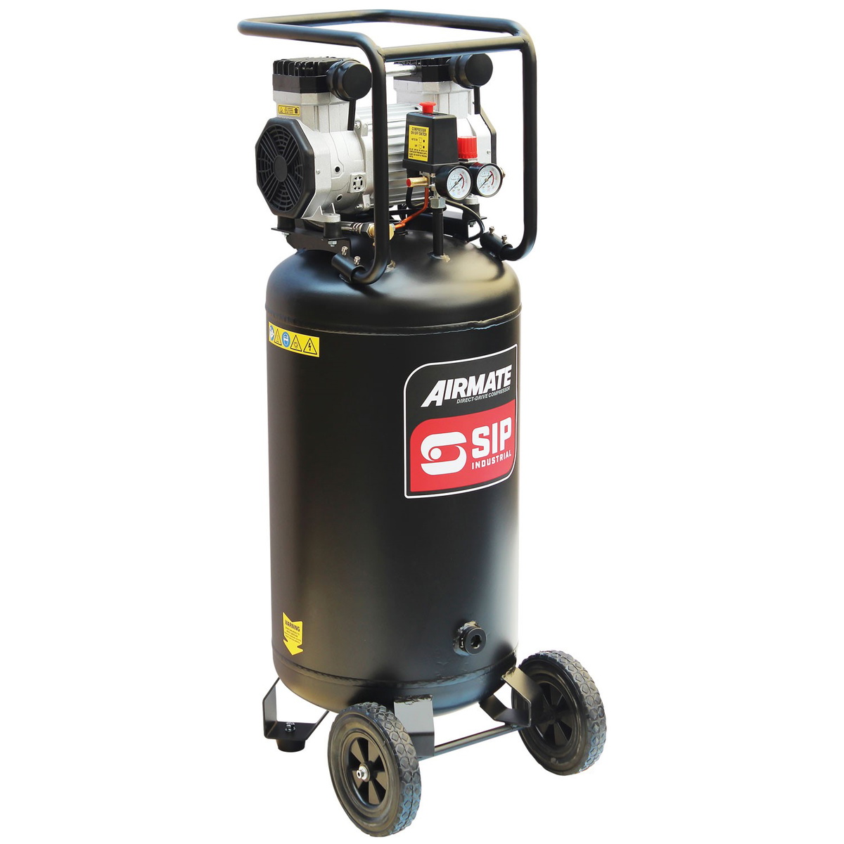 SIP 05483 DD 3hp 100ltr Low Noise Oil-Free Vertical Direct Drive Compressor, Motor Power - 2238W,  Air Pressure - 8 Bar