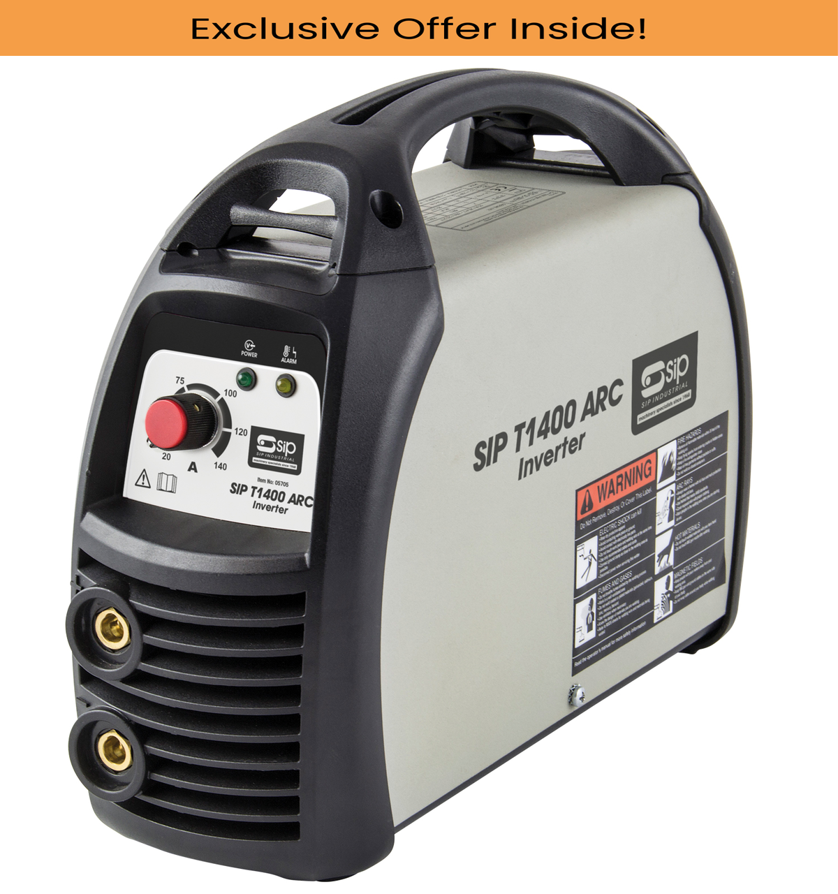 SIP 05705 T1400 ARC/TIG Inverter Welder, Input Supply - 230V, Single Phase, Output Current - 20A-140A