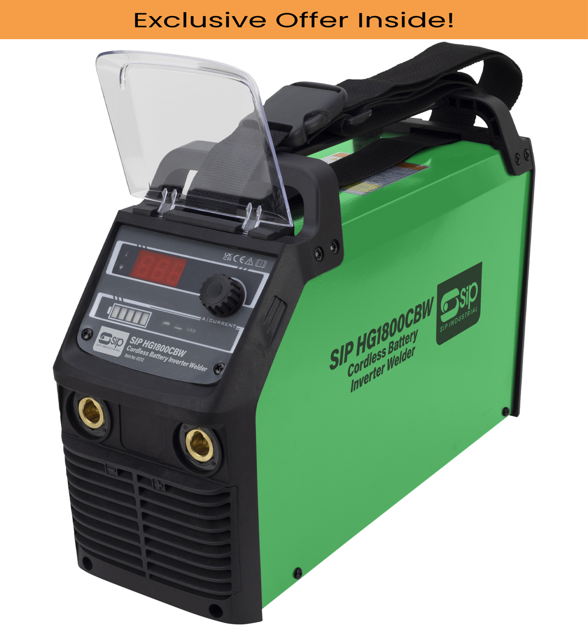 SIP 05712 HG1800CBW Battery-Powered Inverter Welder, Input Supply - 230V, Single Phase, Output Current - 180A