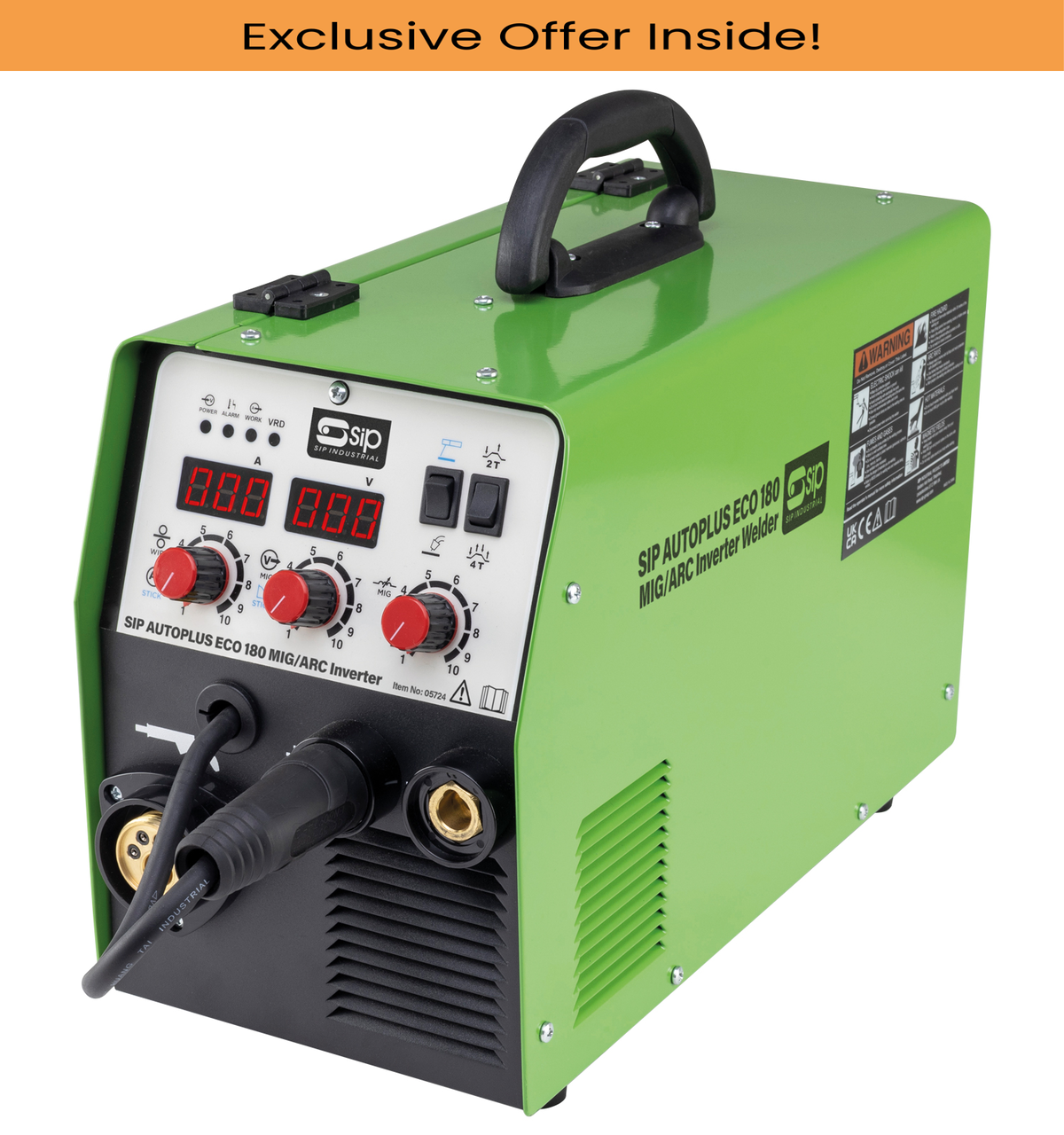 SIP 05724 AUTOPLUS ECO 180 MIG/ARC Inverter Welder