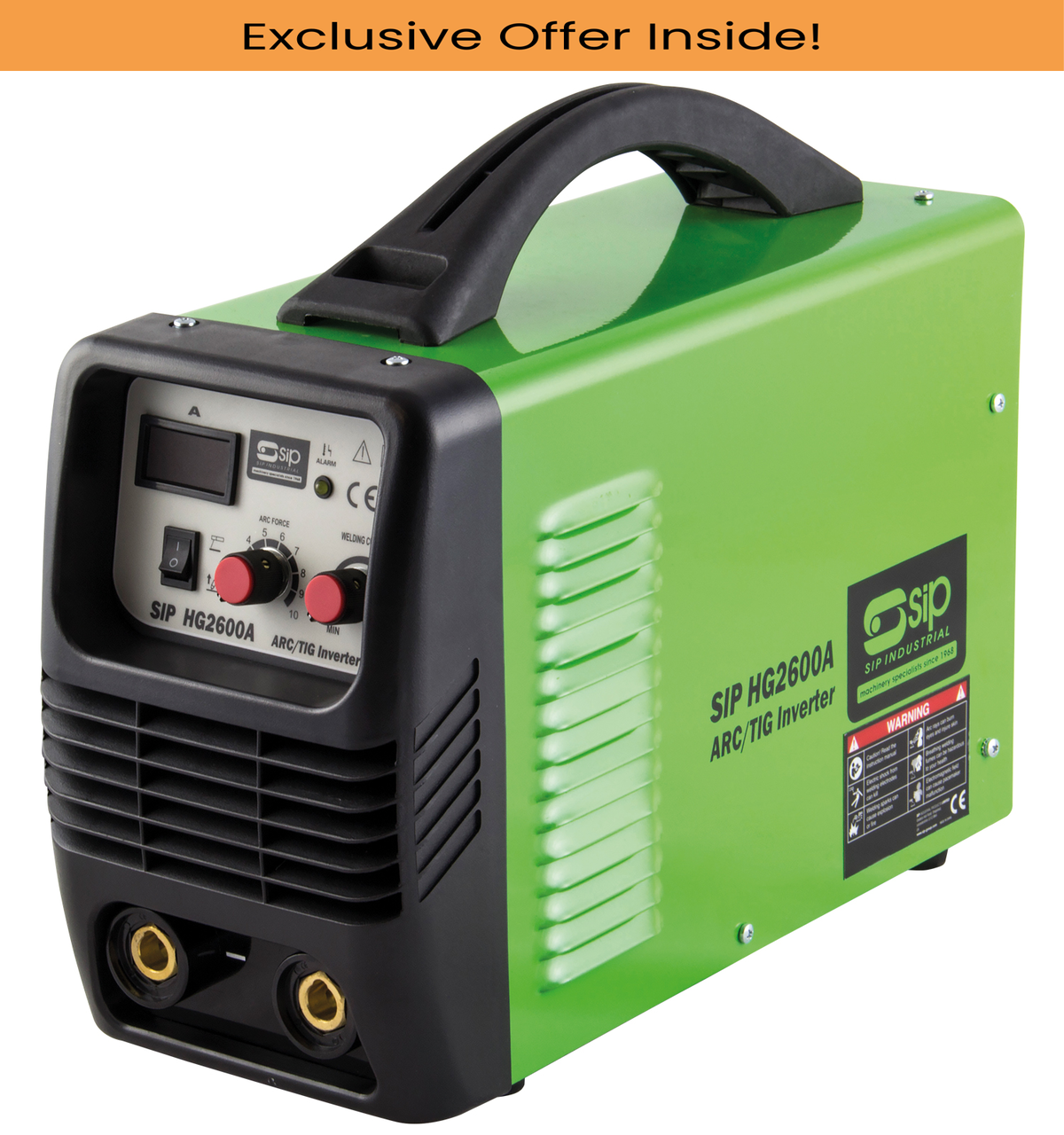 SIP 05732 HG2600A ARC/TIG Inverter Welder, Input Supply - 230V, Single Phase, Output Current - 250A / 250A