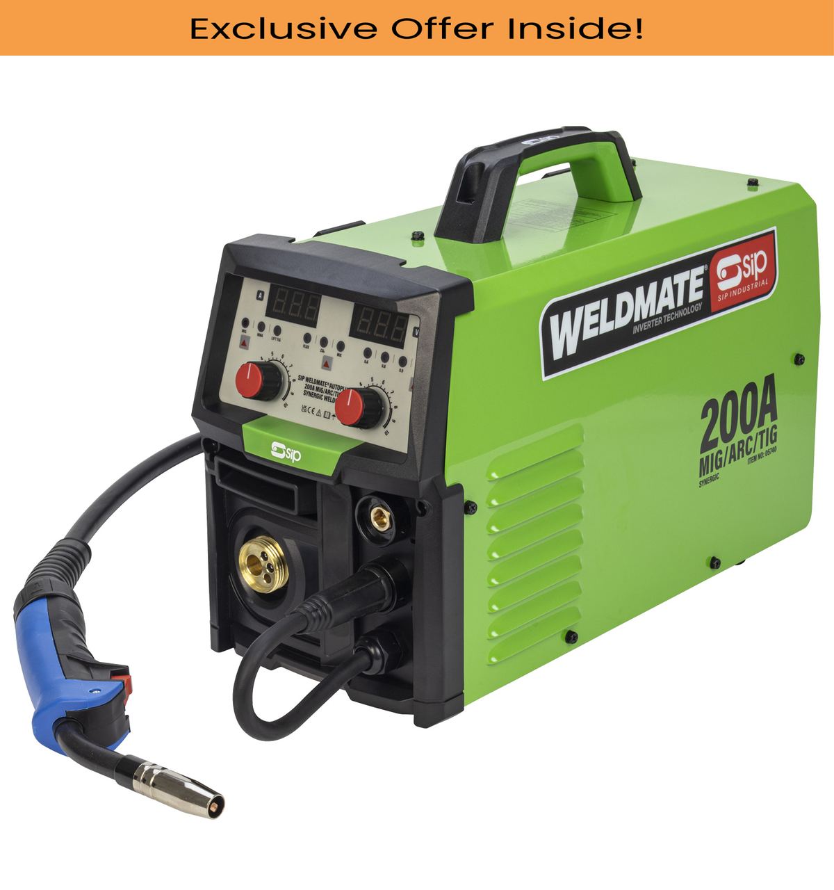 SIP 05740 WELDMATE AUTOPLUS 200A MIG/ARC/TIG Synergic Welder