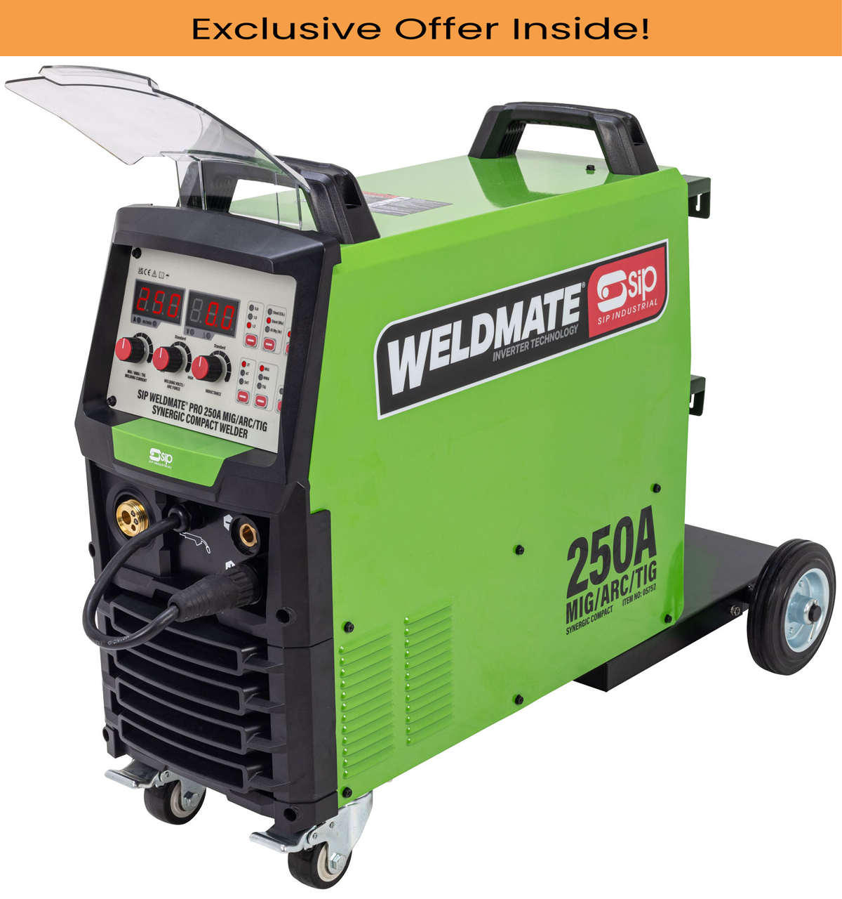 SIP 05752 WELDMATE PRO 250A MIG/ARC/TIG Synergic Compact Welder