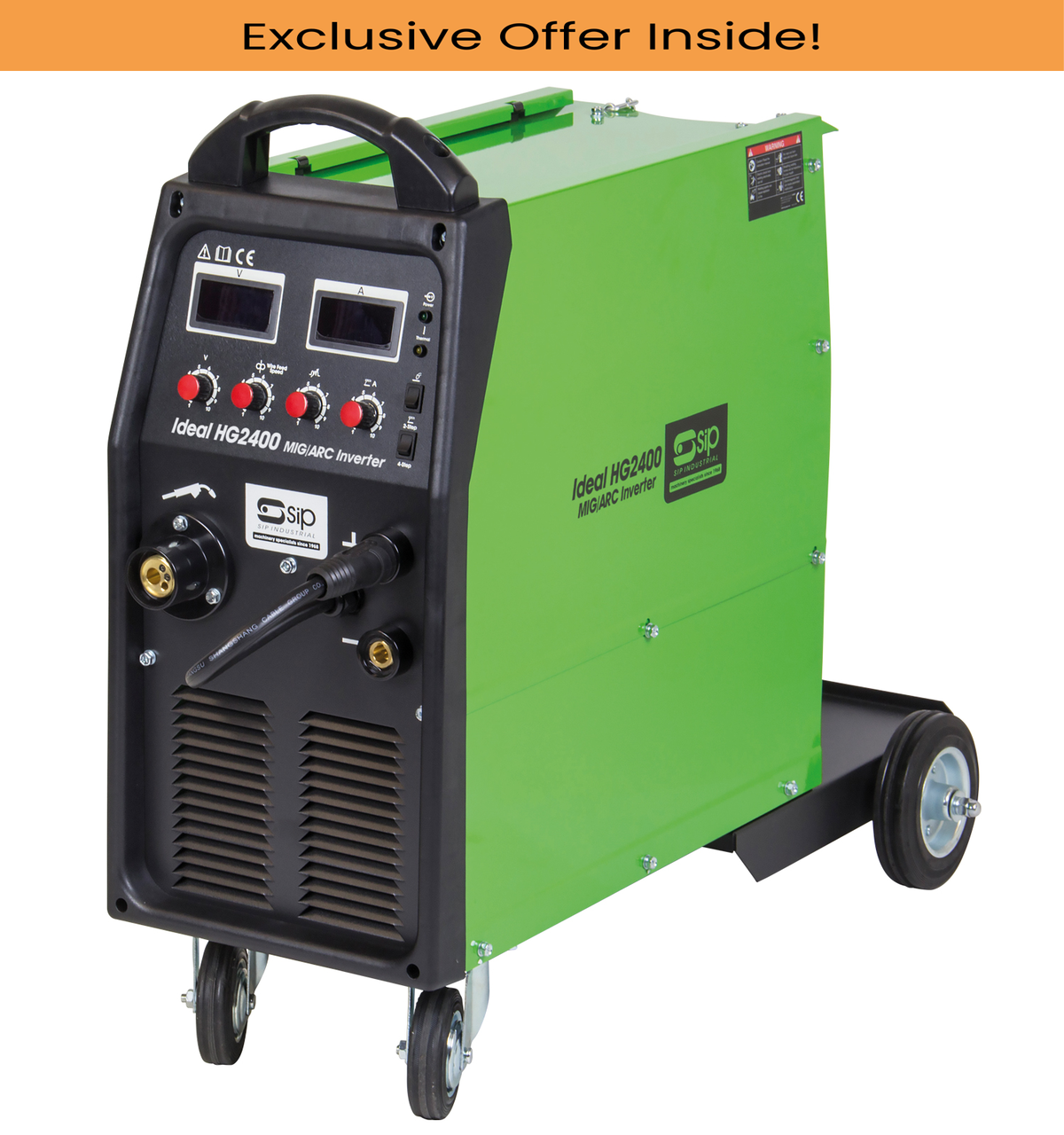 SIP 05769 HG2400 MIG/ARC Inverter Welder, Input Supply - 230V, Single Phase, Output Current - 200A / 200A