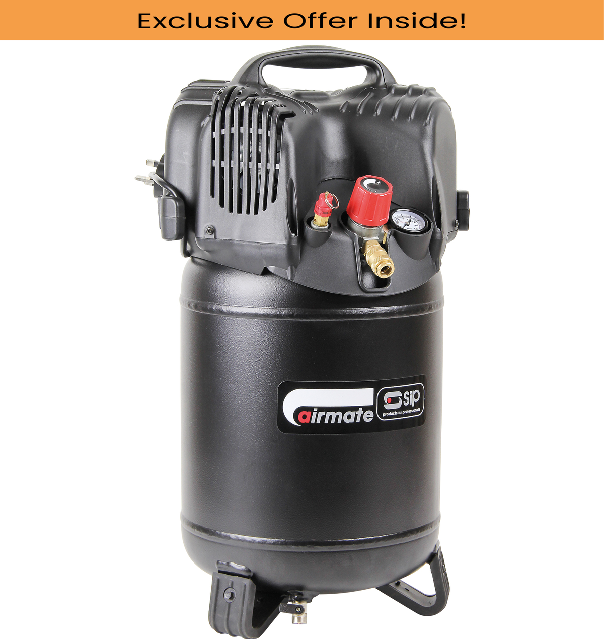 SIP 06249 V215/25 Vertical Direct Drive Compressor, Tank Capacity - 24 Litre, Max. Air Pressure - 8 Bar