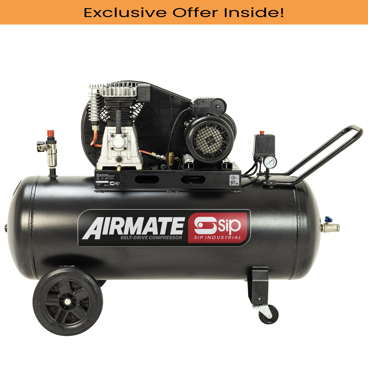 SIP 06476 BD 3hp 150ltr Belt Drive Compressor