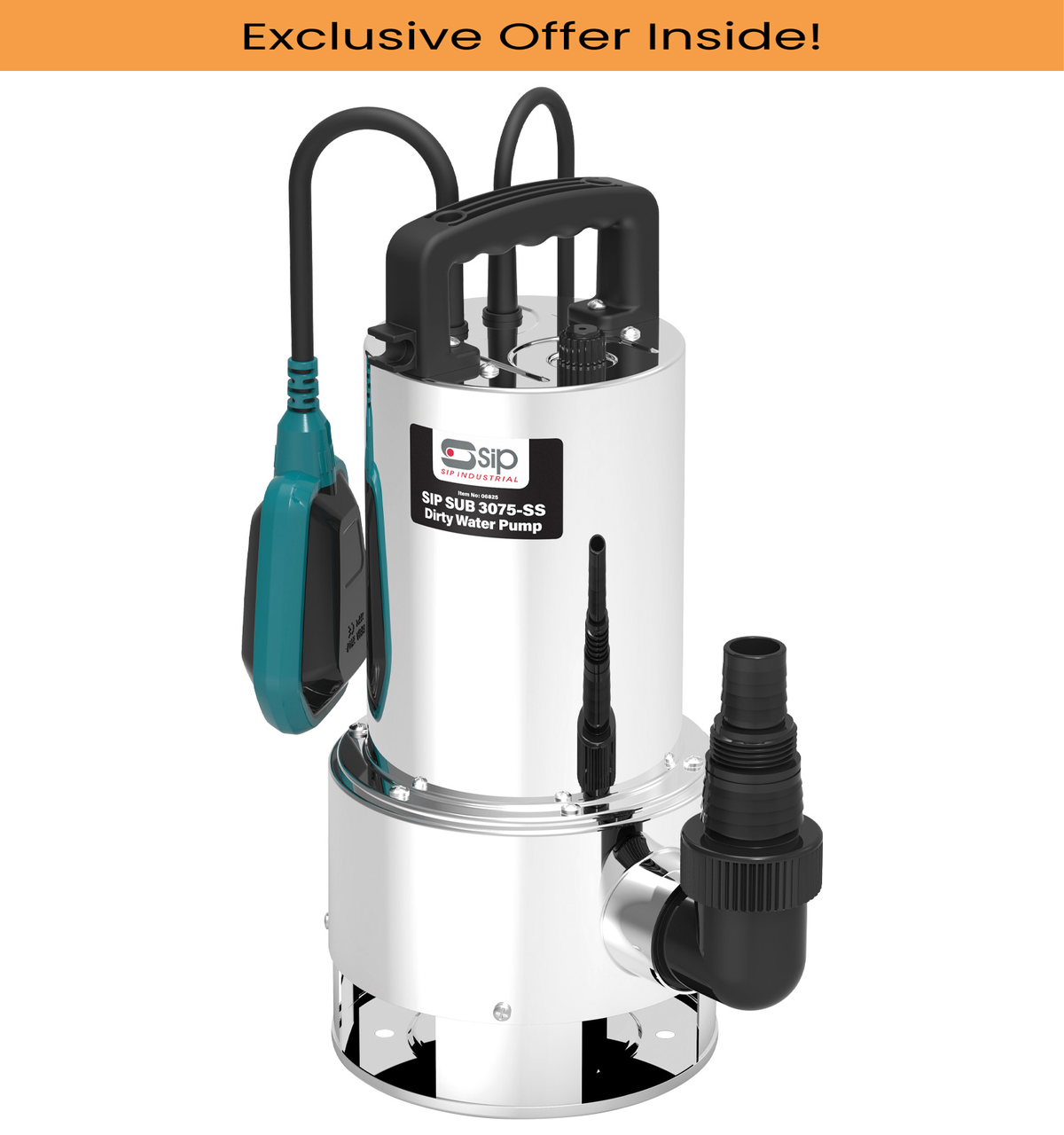 SIP 06825 SUB 3075-SS Heavy-Duty Dirty Water Pump
