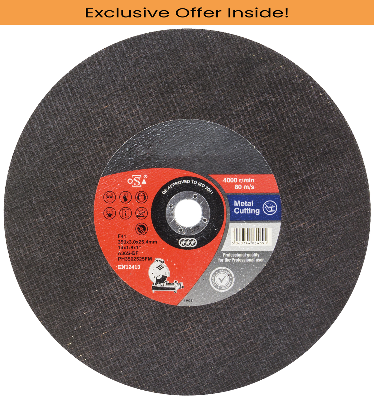 SIP 06891 14" abrasive Cutting Disc