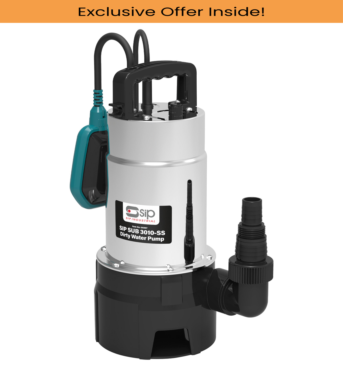 SIP 06897 SUB 3010-SS Heavy-Duty Dirty Water Pump