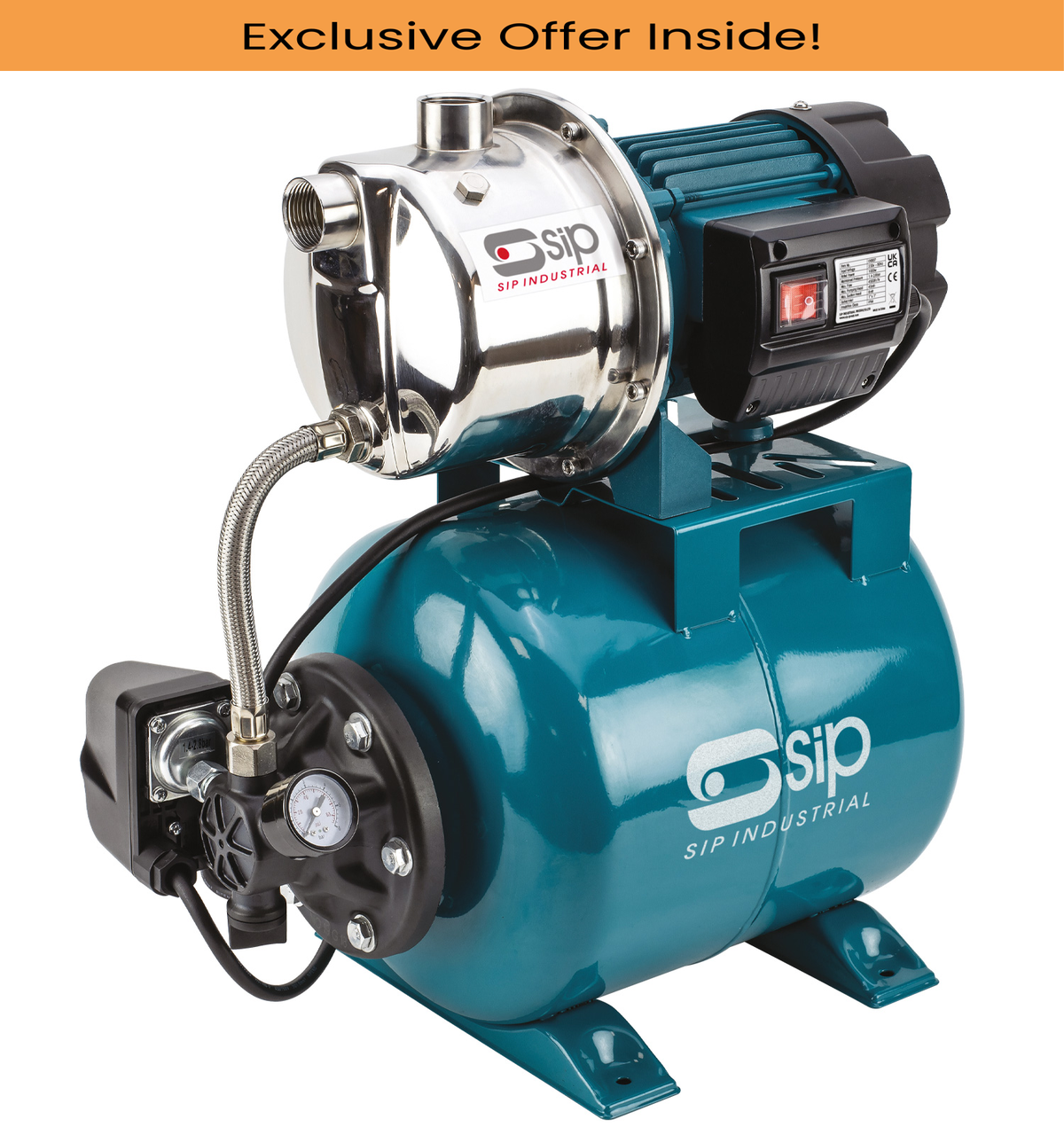 SIP 06907 1" Stainless Steel Booster Pump