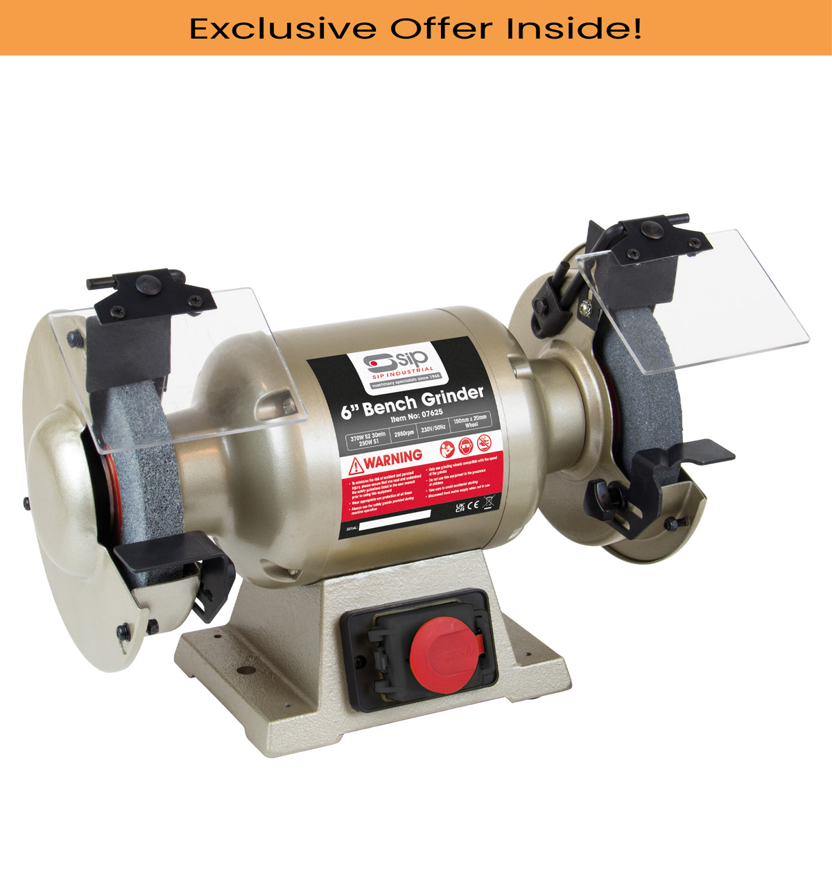 SIP 07625 6" Professional Bench Grinder