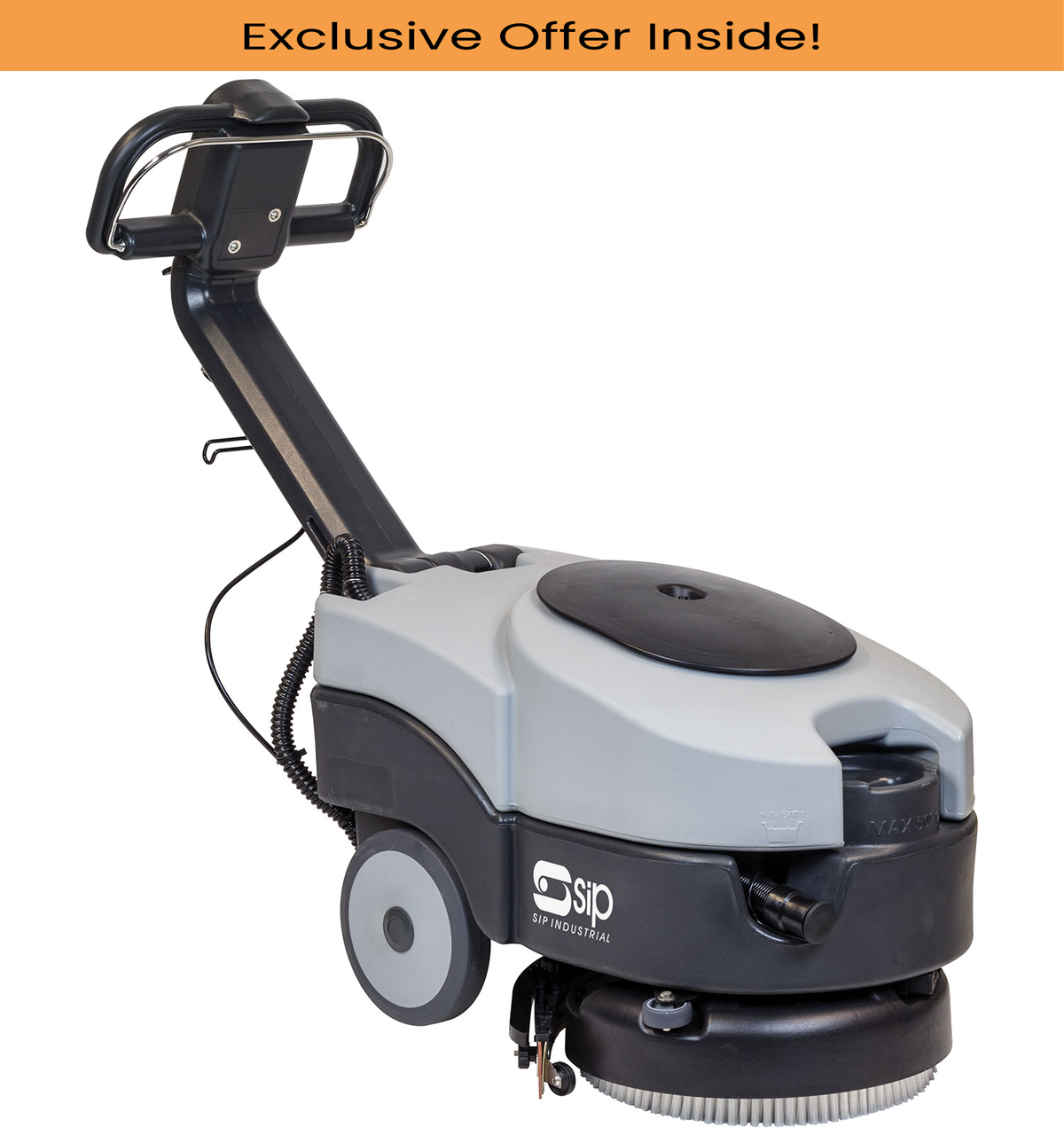 SIP 07982 SD1260BAT Electric Floor Scrubber Dryer, Scrubbing Area - 360mm, Working Capacity - 1260m³/hr