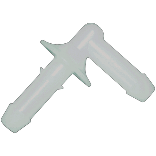 Windscreen Washer Hose 90° Elbow Connector, 2 Way, fits 4.3 mm ID Hose - 12 Months Warranty