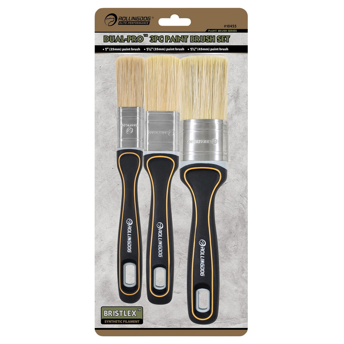 Draper 08142 Rollingdog Dual-Pro DP1000 Paint Brush Set 3pc