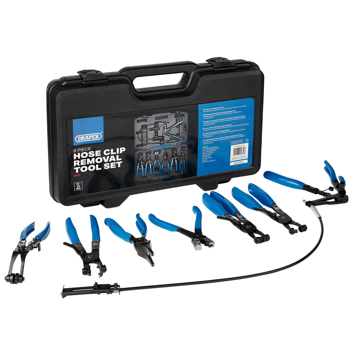 Draper 08547 Hose Clip Removal Tool Set 18-54mm