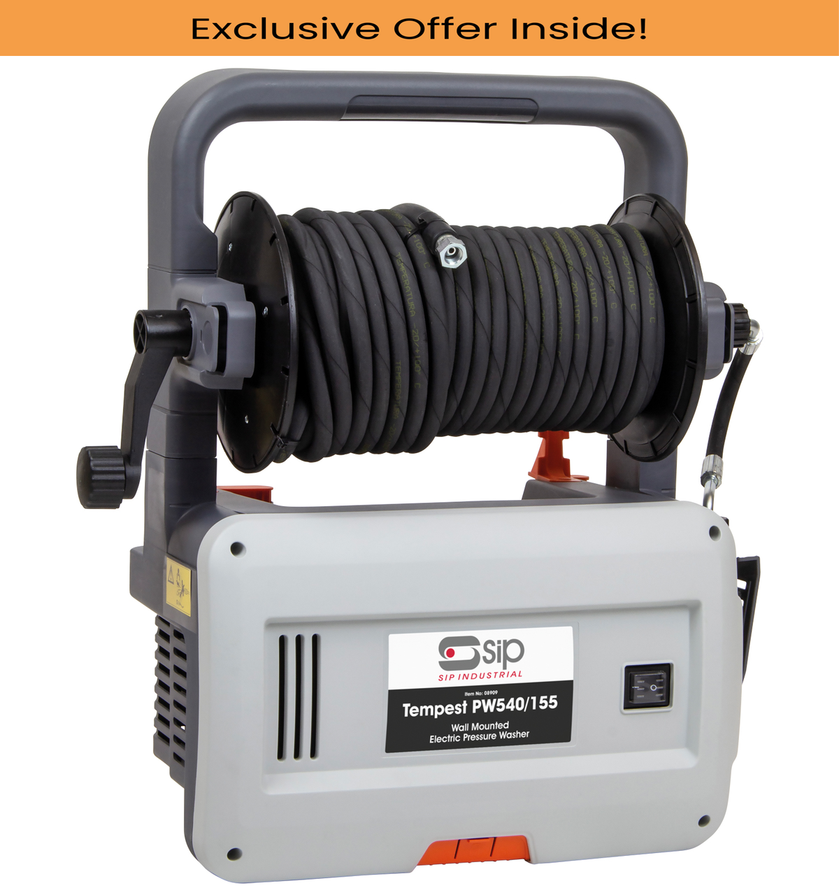 SIP 08909 Tempest PW540/155 Portable Electric Pressure Washer, Motor power - 3.2 Hp, Max. Pressure - 160 Bar