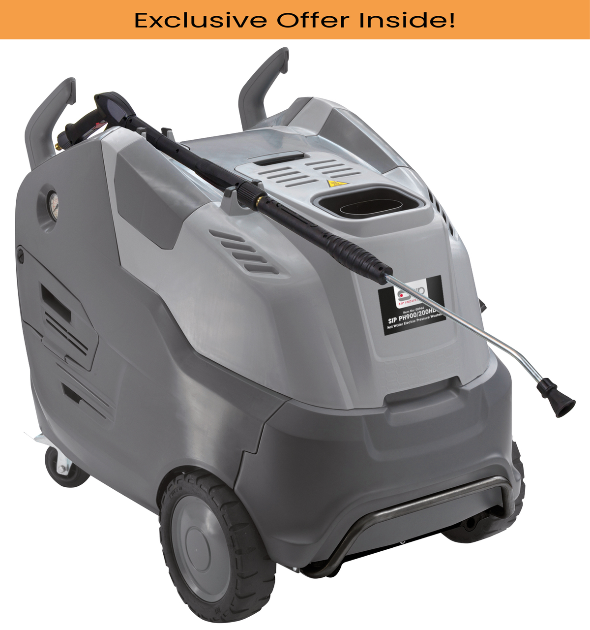 SIP 08964 Tempest PH900/200HDS Hot Steam Electric Pressure Washer, Motor power - 7.5 Hp, Max. Pressure - 900 Bar