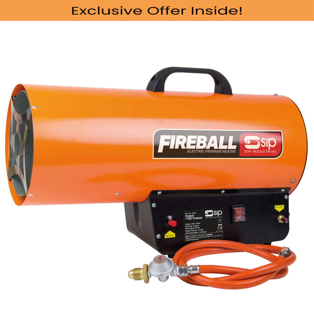 SIP 09291 Fireball 1706 Propane Heater
