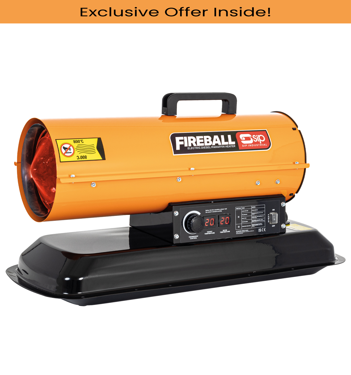 SIP 09590 FIREBALL XD50F Diesel/Paraffin Space Heater