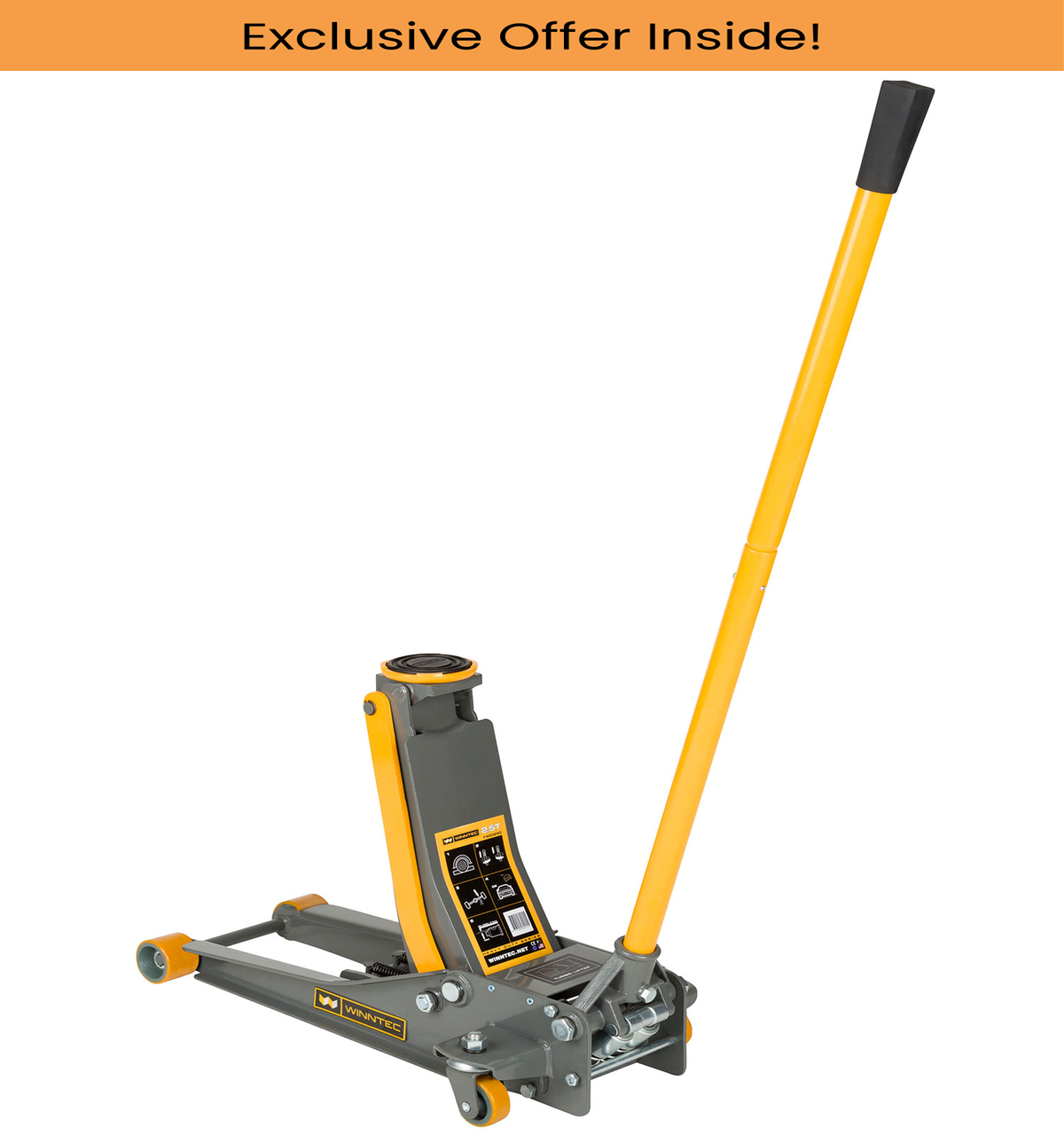 SIP 09701 WINNTEC Low-Profile Trolley Jack, Weight Capacity - 2 Tonne