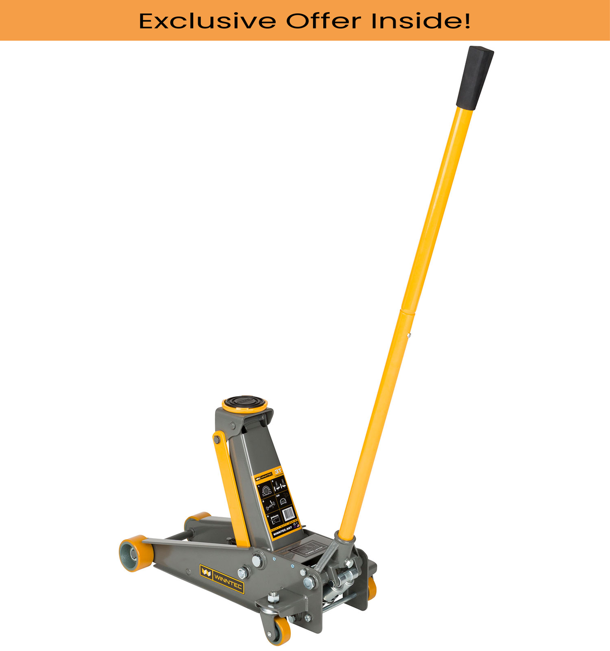 SIP 09702 WINNTEC Turbo-Lift Trolley Jack, Weight Capacity - 3 Tonne