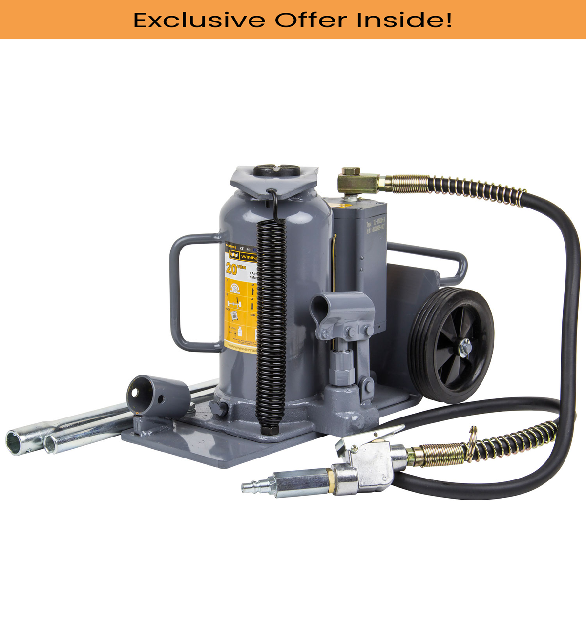 SIP 09844 WINNTEC Trolley Bottle Jack, Weight Capacity - 20 Tonne