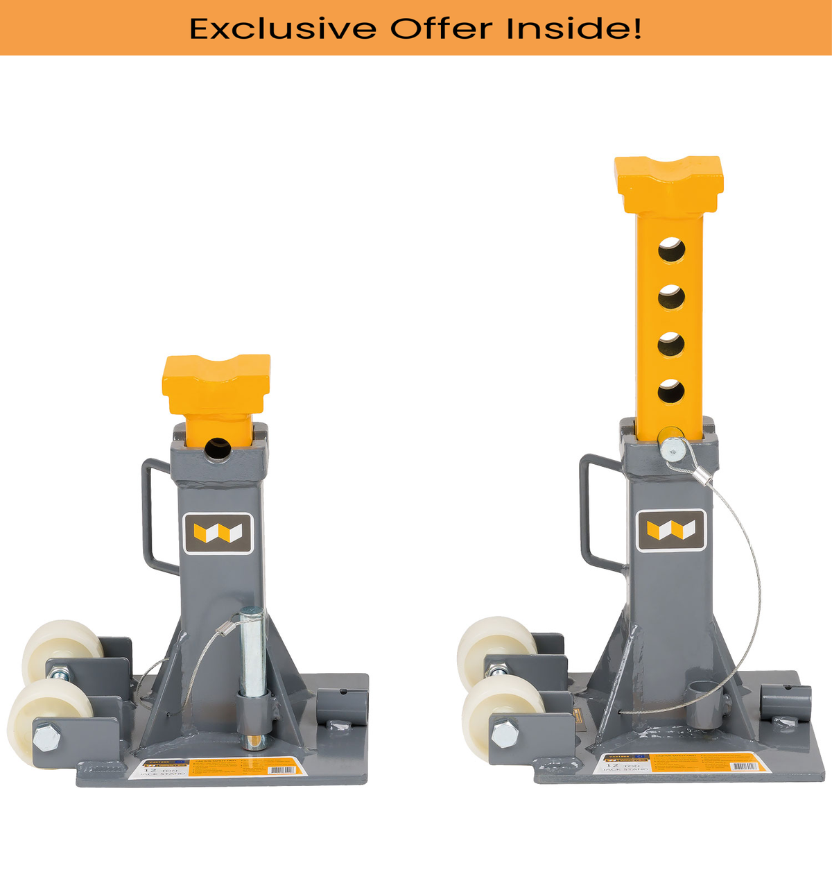 SIP 09846 WINNTEC 12 Tonne Trolley Axle Stands