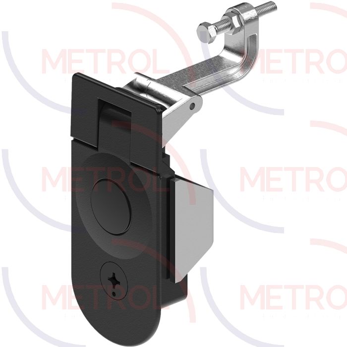 1245-4 Tooling Secured Black Powder Coated Lever Latch, 14-29mm Grip Range, 31-41mm Panel Thickness