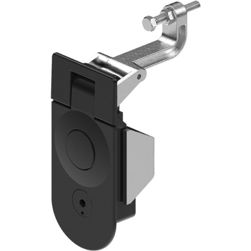 Lever Latch, Female Hexagon 4.5mm Lock, Black Powder Coated, Material Die Cast Zinc Alloy, IP40 Rated, Panel Thickness 11-21mm, Grip Range 1-14mm, Metrol - 1245-914-202