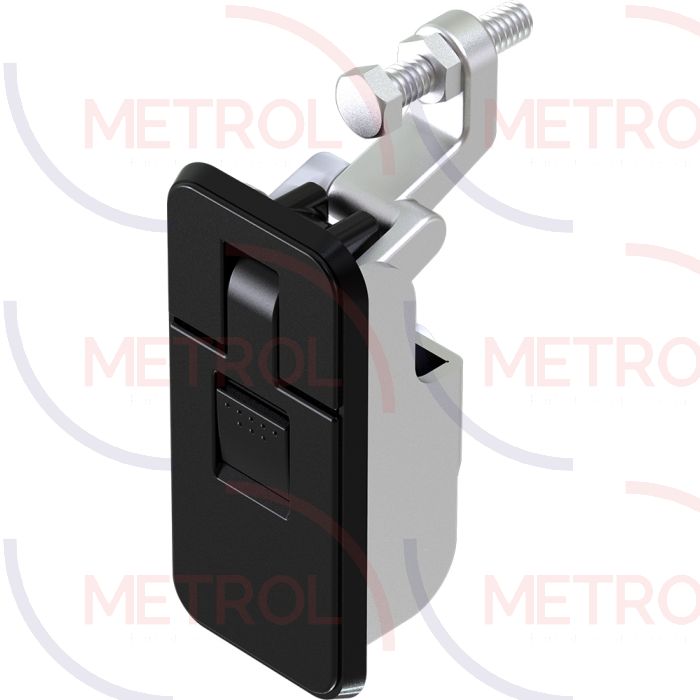 1246 Mini Non Locking Black Powder Coated Lever Latch, 15-30mm Grip Range