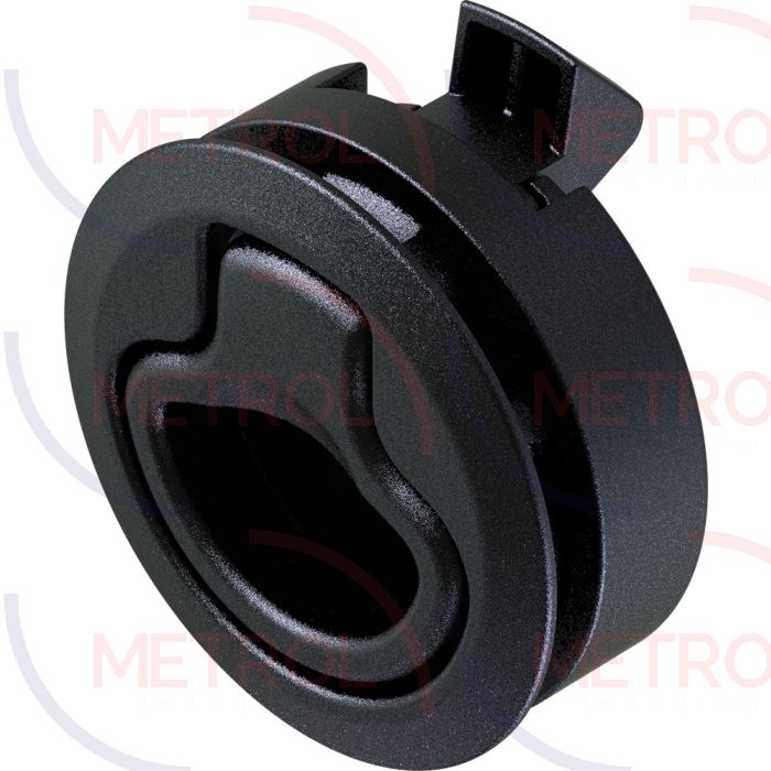 1256 Non Locking Slam Latch Black Powder Coated, 12-17mm Panel Thickness