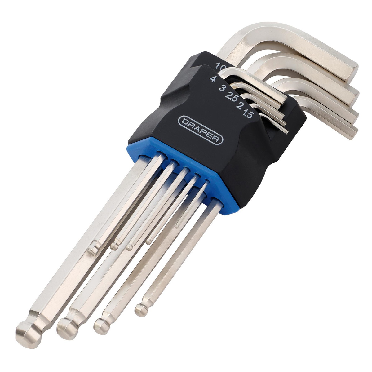 Draper 12808 Metric Long Arm Ball End Hex Key Set 9 Piece