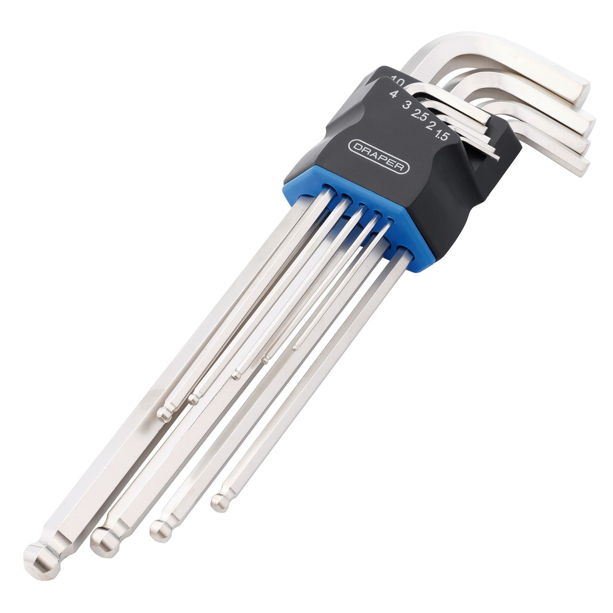 Draper 12809 Metric Extra Long Ball End Hex Key Set 9 Piece