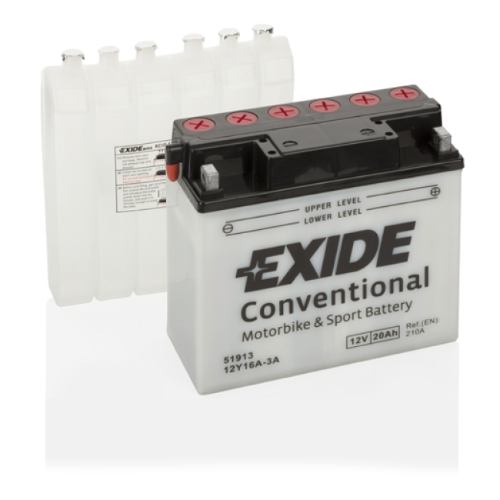 EXIDE - 12Y16A-3A - Motorcycle Battery -12V 20Ah