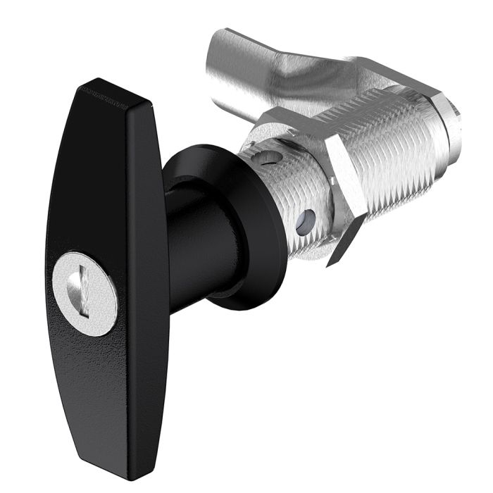 1301-50 Key Locking 333 T Handle Lock with 50mm Grip Height Bright Chrome