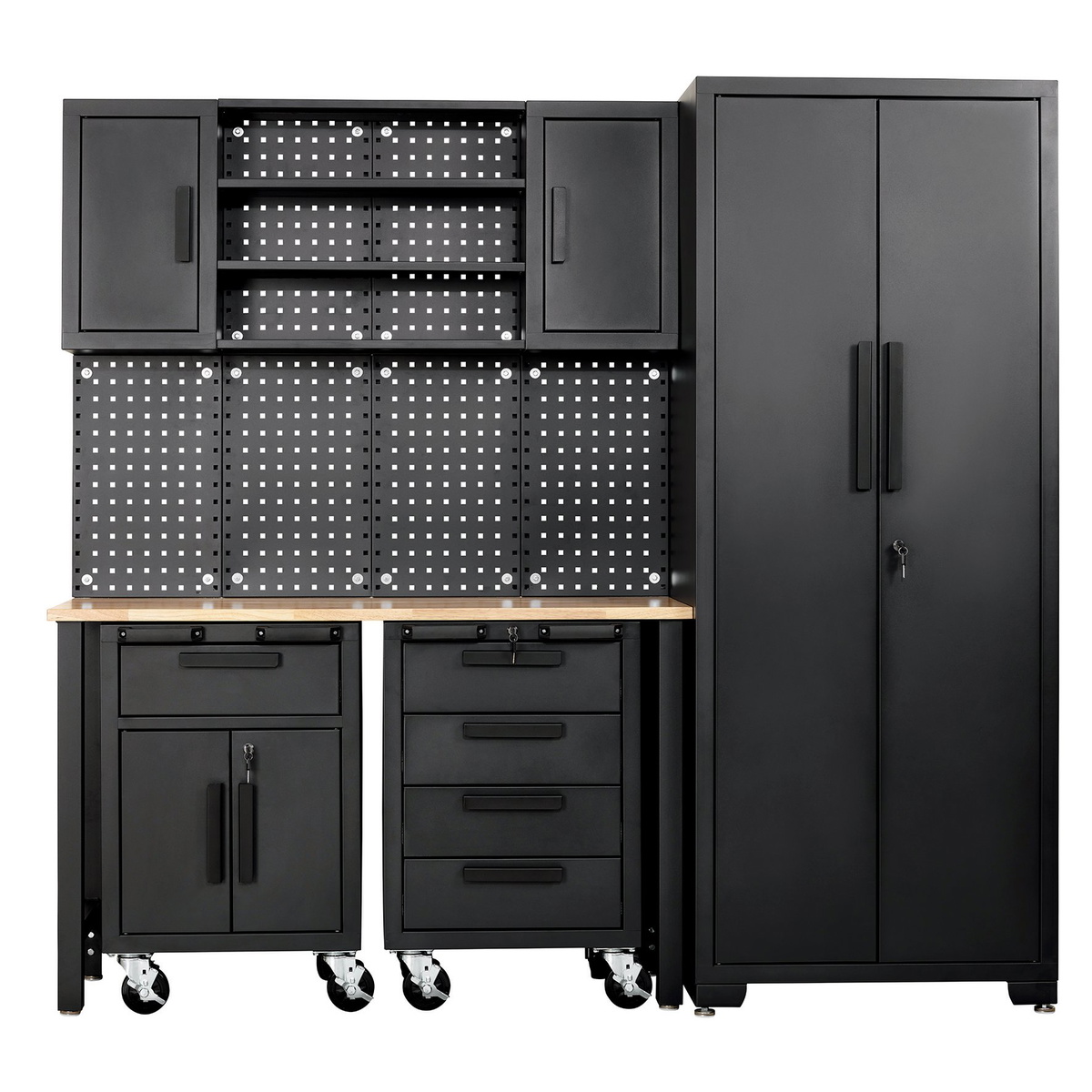 Draper 13269 Single Garage Workstation with Roller Cabinets