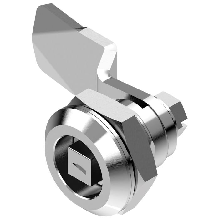 1401 Quarter Turn Lock 7mm Square Insert with 18mm Grip Height Bright Chrome