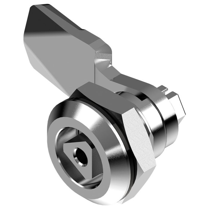 1401 Quarter Turn Tri Lock 10mm Triangle and M5 Screw Hole Insert with 18mm Grip Height Bright Chrome