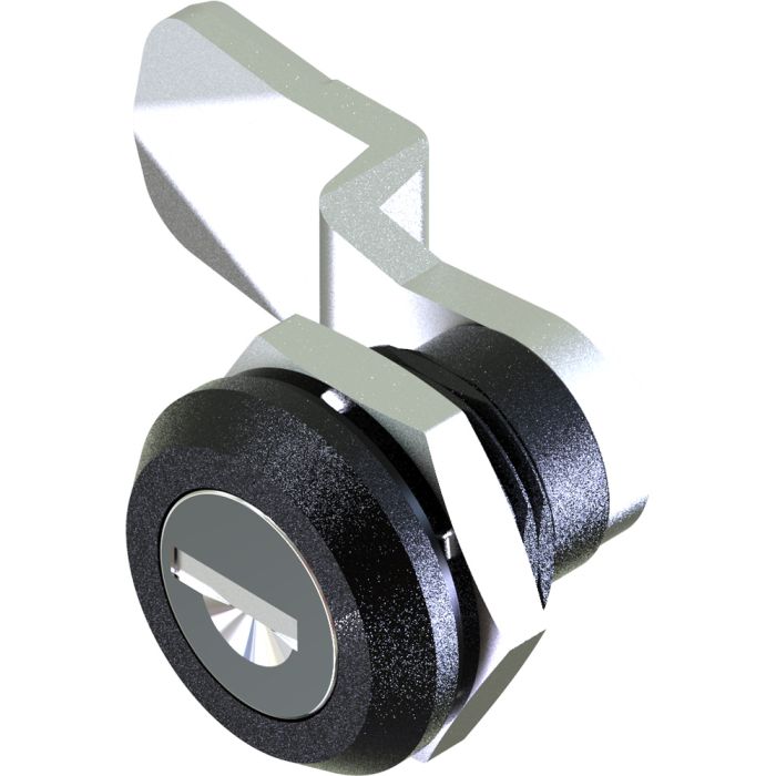 1401 Key Retaining Quarter Turn Lock with 20mm Grip Height Black Textured Powder Coated