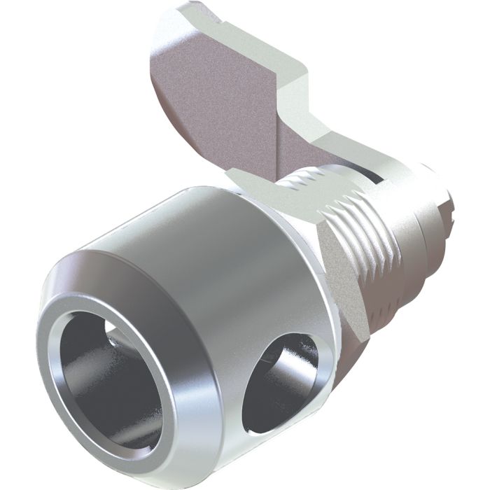 1407 Padlockable 7mm Triangle Quarter Turn Lock in Stainless Steel