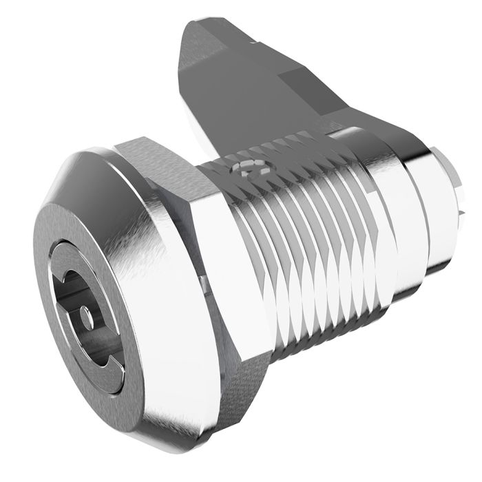 Quarter Turn Lock 5mm Double Bit with 30mm Grip Height Black Powder Coated or Bright Chrome, Metrol - 1420-30015