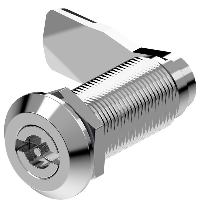 1420-50 Quarter Turn Lock 3mm Double Bit with 50mm Grip Height Bright Chrome