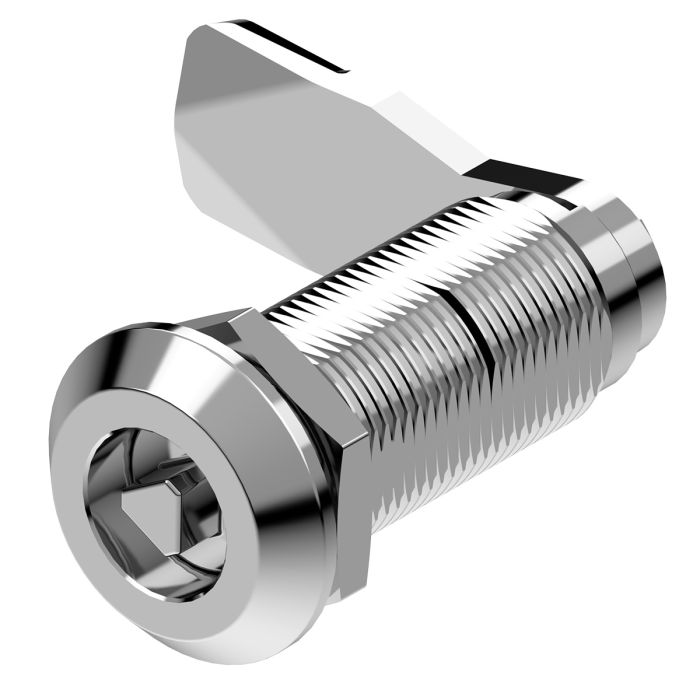 1420-50 Quarter Turn Tri Lock 8mm Triangle with 50mm Grip Height Bright Chrome
