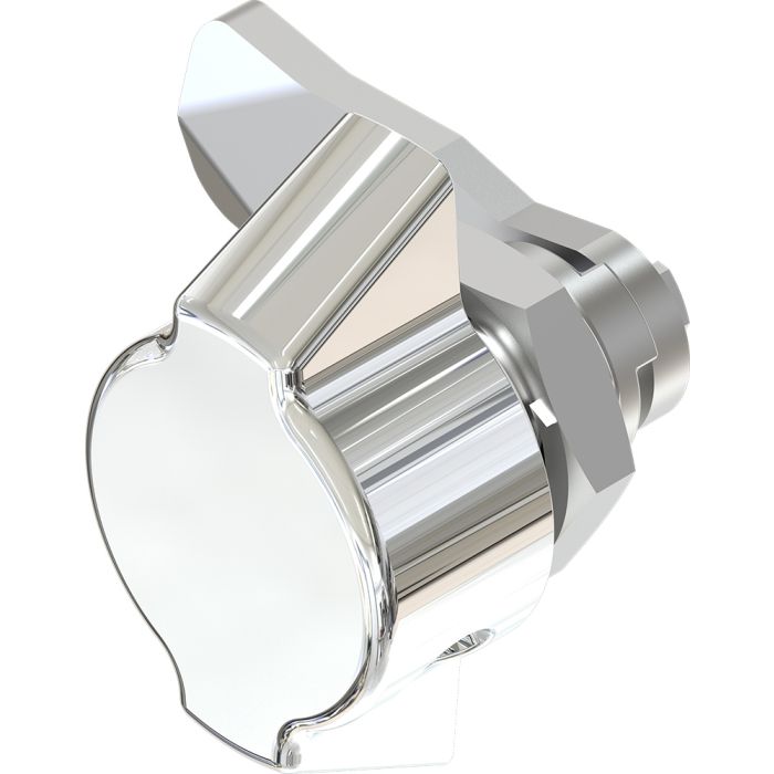 1435 Padlockable Quarter Turn Lock Wing Knob Bright Chrome