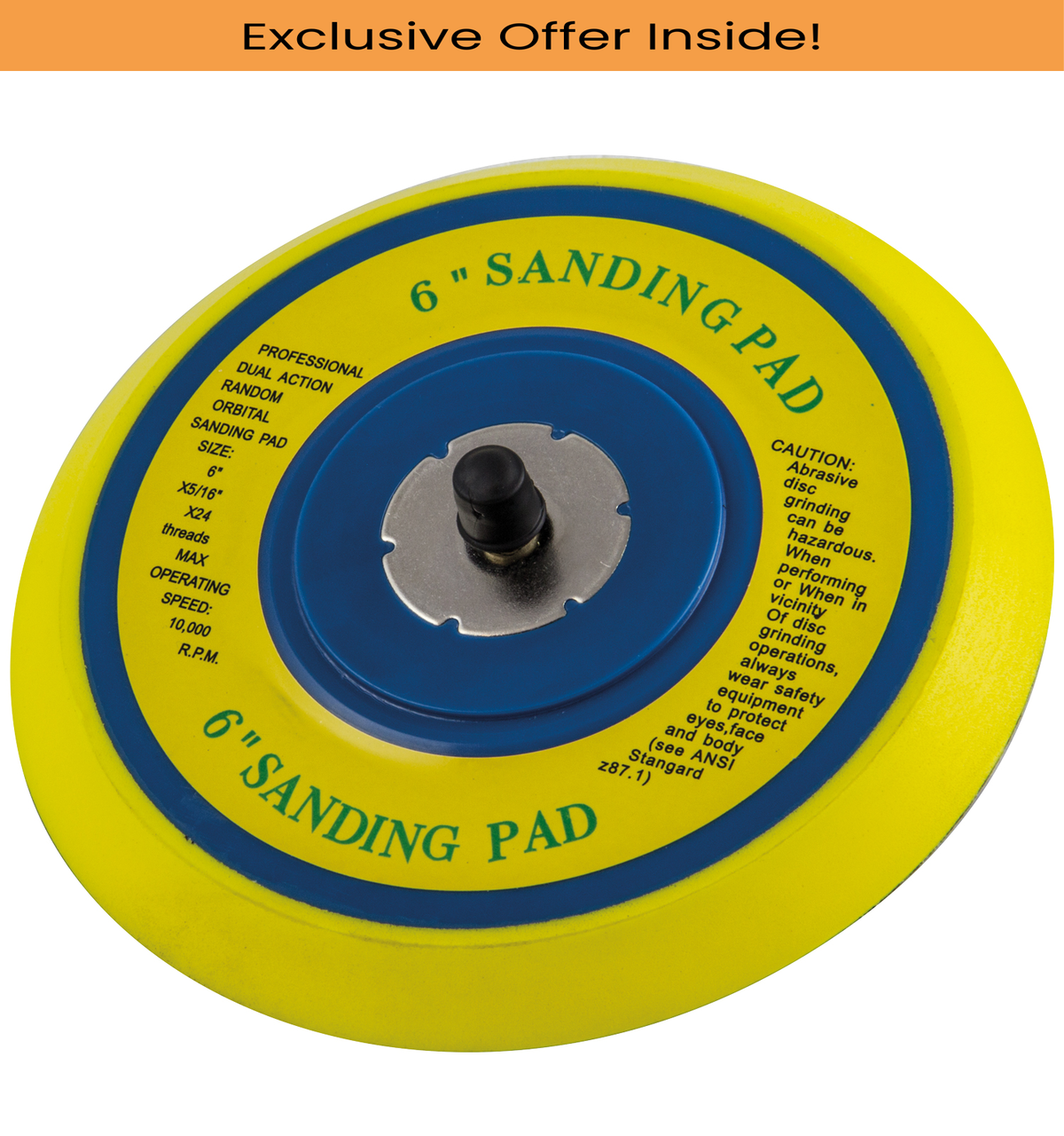 SIP 17576 6" Vinyl-Faced Sander Backing Pad