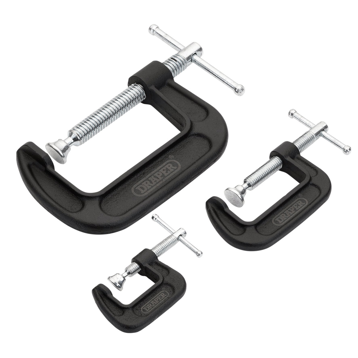 Draper 18989 Heavy Duty G-Clamp Set 3 Piece
