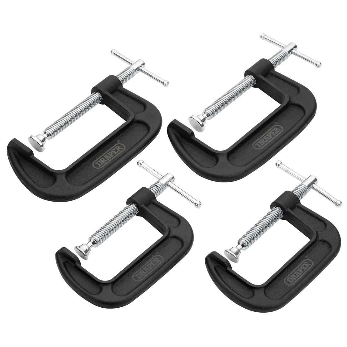 Draper 18992 Heavy Duty G-Clamp Set 4 Piece