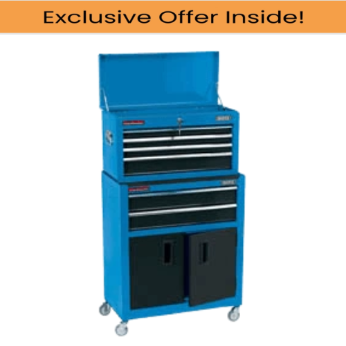 Draper 19563 Combined Roller Cabinet and Tool Chest, 6 Drawer, 24