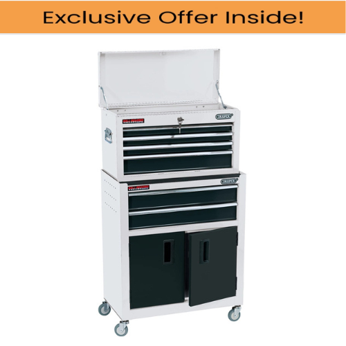 Draper 19576 Combined Roller Cabinet and Tool Chest, 6 Drawer, 24