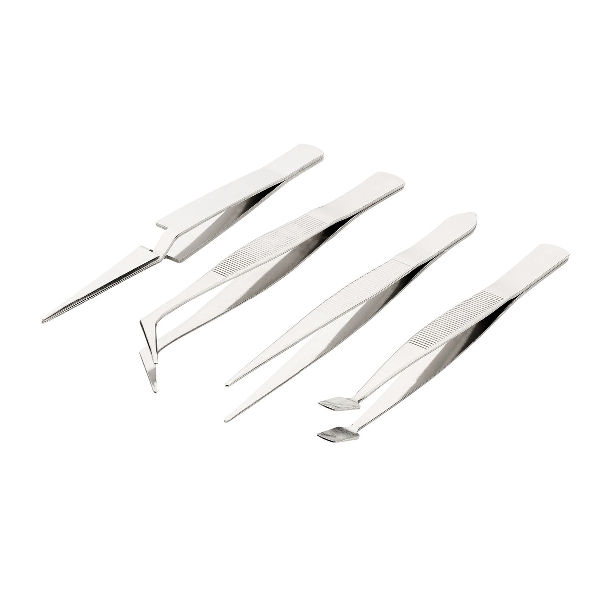 Draper 19850 Stainless Steel Tweezer Set 4 Piece